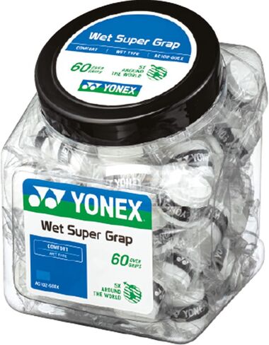 YONEX Super GRAP Tennis Overgrip 60 Piece Bucket, Assorted Colors in Saudi Arabia