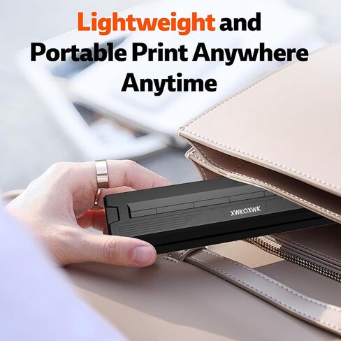 Portable Printers Wireless for Travel,Upgraded Inkless Thermal Bluetooth Mini Printer Compatible with Android,iOS&Laptop,Support 8.5" X 11" US Letter&A4,Portable Small Mobile Travel Printer for Home in Saudi Arabia