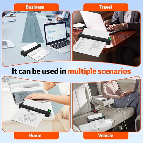 Portable Printers Wireless for Travel,Upgraded Inkless Thermal Bluetooth Mini Printer Compatible with Android,iOS&Laptop,Support 8.5" X 11" US Letter&A4,Portable Small Mobile Travel Printer for Home in Saudi Arabia