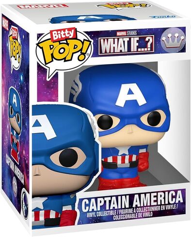 Funo Pop! Bitty Bots: Marvel - Captain America Mech with Captain America - 0.9 Inch and 4.7 Inch (11.9 Cm) - Television Collectable - Gift Idea - Toys for Kids & Adults in Saudi Arabia