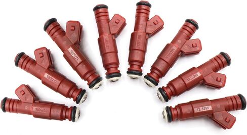 8 x 30lb RED Fuel Injectors Racing Type compatible with Ford Mustang V8 4.6L 5.0L 5.4L GEN III EV1 Style Replace 0280155759, 0280150945, 0280155831, M-9593-BB302 in Saudi Arabia