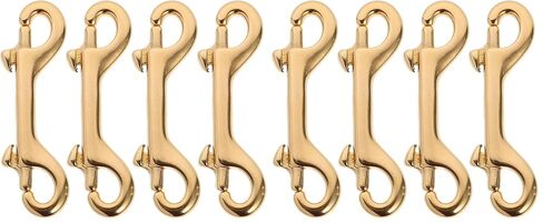 iplusmile 4Pcs Double End Snap Hook Bolt, 3.54inch Heavy Brass Snap Bolt Snaps Hook, Multipurpose Double Sided Clips Chain for Diving Pet Luggage Outdoor Mountaineering in Saudi Arabia