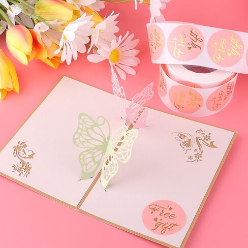 SAVITA 500pcs 1.5inch Customer Appreciation Sticker Sticker Roll Self-Adhesive Labels Decoration for Gift Backpacking Envelopes Postcards Greeting Cards in Saudi Arabia