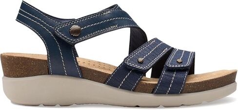 Clarks Women's Calenne Clara Wedge Sandal, Bronze Metallic Textile, 9 Wide in Saudi Arabia