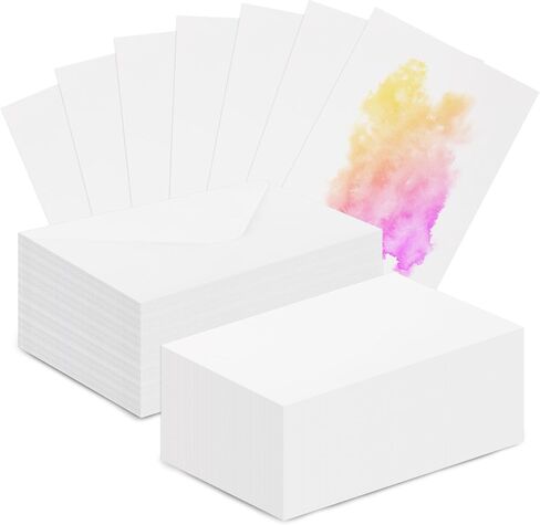 50 Sheets Watercolor Paper with Envelopes, 140lb/300 GSM Postcards Cold Press Paper White Water Color Paper for Creative Christmas Greeting Cards Thank You Cards, Wedding Invitations(4x6 Inch) in Saudi Arabia