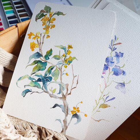 50 Sheets Watercolor Paper with Envelopes, 140lb/300 GSM Postcards Cold Press Paper White Water Color Paper for Creative Christmas Greeting Cards Thank You Cards, Wedding Invitations(4x6 Inch) in Saudi Arabia