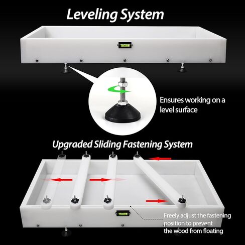 Large Reusable Epoxy Resin Mold 52×26×3 Adjustable Clamping System – Ideal Resin Molds for Coffee Tables, Trays, Cutting Boards & DIY Projects in Saudi Arabia