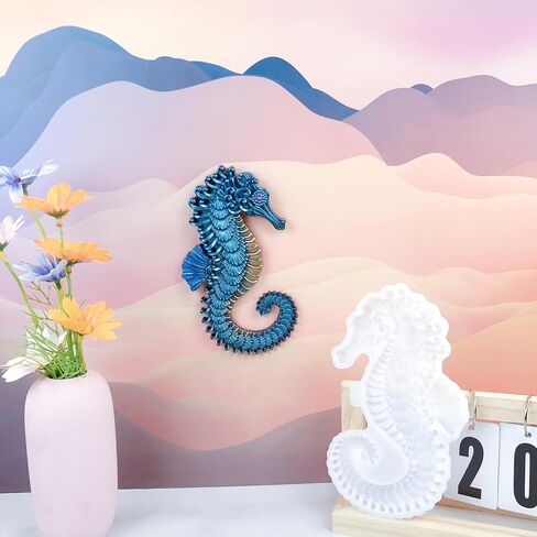 Dolphins Resin Molds Silicone, 3D Animal Epoxy Mold, Marine Wall Art Demoldable Epoxy Resin Molds, Thickened Deep Epoxy Molds for Epoxy Resin Casting, Wall Hanging, DIY Craft, Door Decor in Kuwait