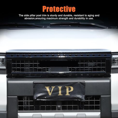 Front Bumper Grille Upper Grill Trim Cover Compatible with Toyota Land Cruiser Prado 250 J250 LC250 2024 2025 Accessories, ABS Front Hood Center Grill Trim Accessories (Bright Black) in Saudi Arabia