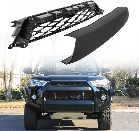 Bewild Front Bumper Upper & Lower Grille Assembly Fit For 2015-2019 Toyota 4Runner TRD/SR5 Textured Black Grill Replacement Accessories in Saudi Arabia