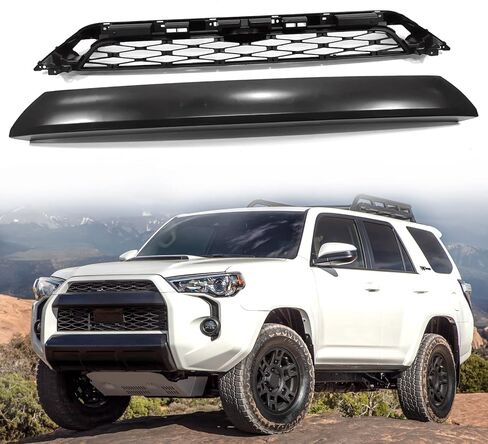Bewild Front Bumper Upper & Lower Grille Assembly Fit For 2015-2019 Toyota 4Runner TRD/SR5 Textured Black Grill Replacement Accessories in Saudi Arabia