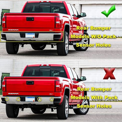 Rear Step Bumper Assembly for 2014-2018 Chevy Silverado & GMC Sierra 1500 without Park Sensor Holes Chrome Back Bumper Replacement for GM1103176 in Saudi Arabia