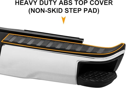 Rear Step Bumper Assembly for 2014-2018 Chevy Silverado & GMC Sierra 1500 without Park Sensor Holes Chrome Back Bumper Replacement for GM1103176 in Saudi Arabia