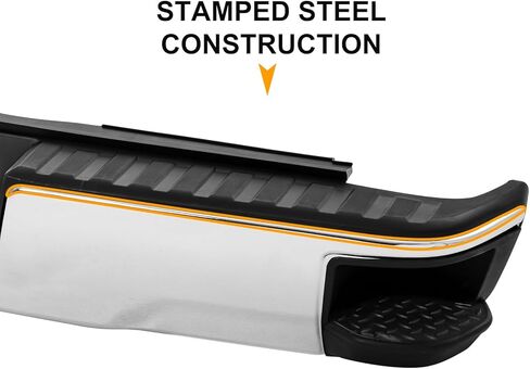 Rear Step Bumper Assembly for 2014-2018 Chevy Silverado & GMC Sierra 1500 without Park Sensor Holes Chrome Back Bumper Replacement for GM1103176 in Saudi Arabia