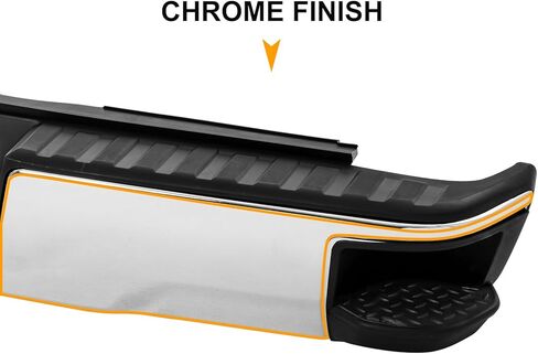 Rear Step Bumper Assembly for 2014-2018 Chevy Silverado & GMC Sierra 1500 without Park Sensor Holes Chrome Back Bumper Replacement for GM1103176 in Saudi Arabia