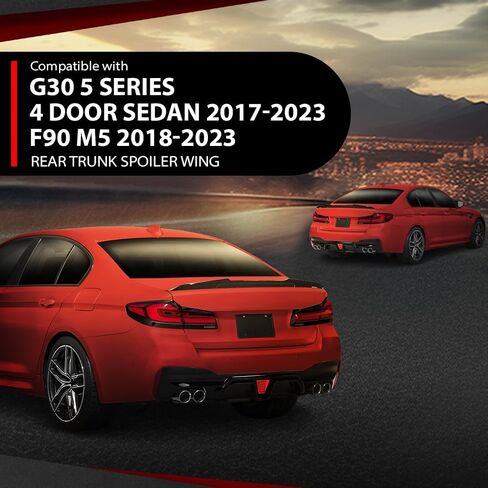 Rear Trunk Spoiler Wing Compatible with BMW G30 5 Series 4 Door Sedan 2017-2023 / F90 M5 2018-2023 Rear Spoilers for Cars Glossy Black in Saudi Arabia