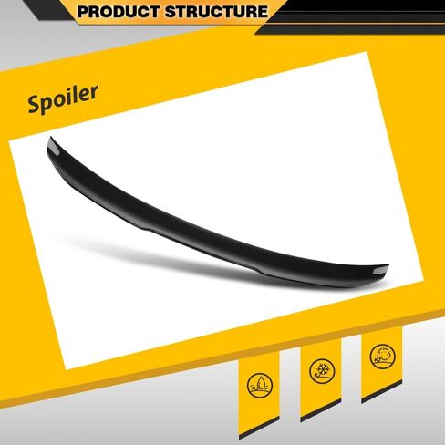 Rear Trunk Spoiler Wing Compatible with BMW F36 4 Series 428i 430i 440i Gran Coupe 4DR Model 2014-2020 PSM Style Gloss Black in Saudi Arabia