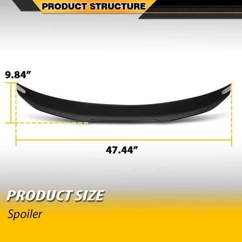 Rear Trunk Spoiler Wing Compatible with BMW F36 4 Series 428i 430i 440i Gran Coupe 4DR Model 2014-2020 PSM Style Gloss Black in Saudi Arabia