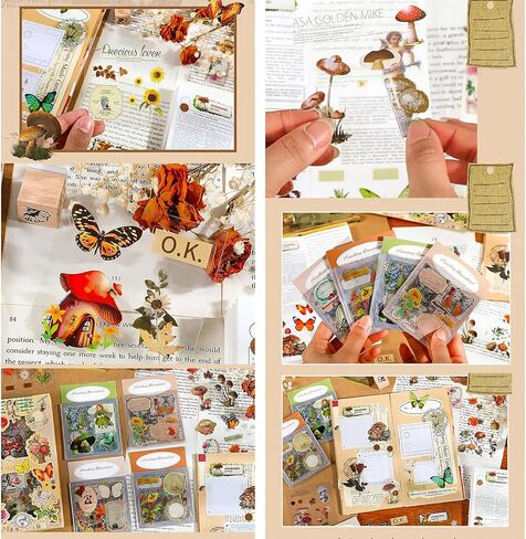 100pack Plants Floral Scrapbook Stickers Kit, Scrapbook Supplies Stickers for Scrapbooks, Journals, Stationery, Notebook in Saudi Arabia