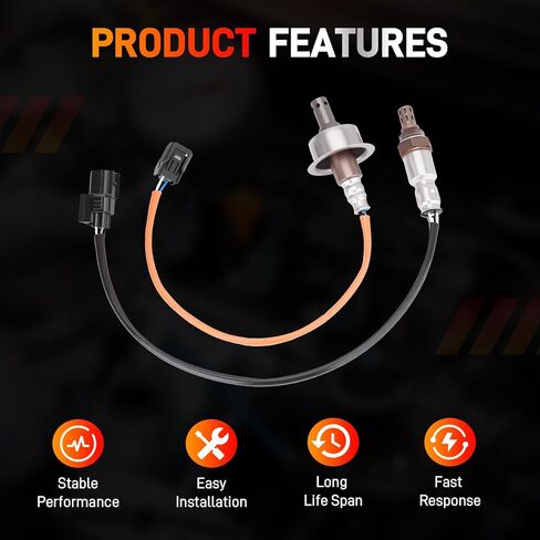 2Pcs Upstream ＆ Downstream Oxygen Sensor O2 Sensor Compatible with 2007-2011 Honda Civic DX EX EX-L LX LX-S 1.8L L4 Replace# 234-9124 234-4350 36531RNAJ01 36532RNAA01 2112002490 36532RMXA01 753889 in Saudi Arabia