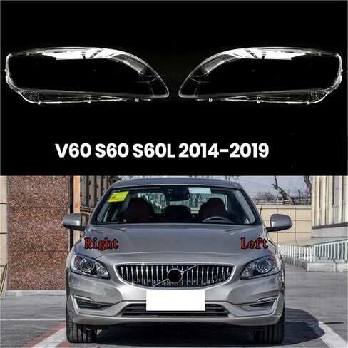 متوافق مع S60 S60L 2014-2019 غطاء قناع المصباح الشفاف عاكس الضوء للمصابيح الأمامية عدسة اليسار (يسار) in Saudi Arabia