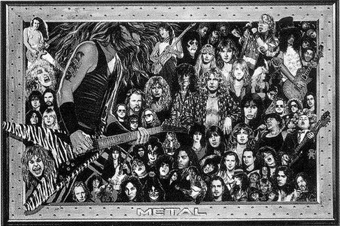 Studio B Heavy Metal Collage - Poster - 36" x 24" in Saudi Arabia