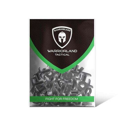 WARRIORLAND 12-Pack مسامير شيكاغو السوداء، DIY 0.35 "أطقم براغي لـ Kydex ومشابك جلدية لحافظة المسدس وأغماد السكاكين، تتضمن رؤوس تروس فيليبس + مثبتات مشقوقة مفتوحة + غسالات/فواصل مطاطية in Saudi Arabia