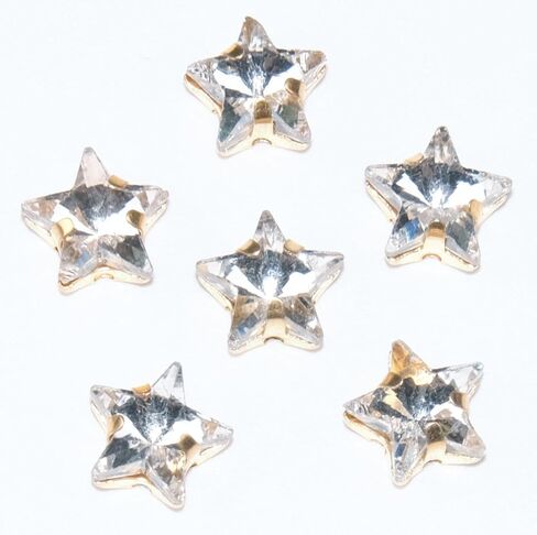 50Pcs Sew on Rhinestones for Crafting,10mm Gold Claw Star Glass Rhinestones for Bedazzling,Bedazzling Gems for Crafting Jewelry Handicrafts Clothes Bag Shoes in Saudi Arabia