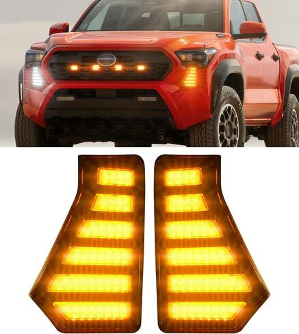 Fog Lights for 2024 2025 2026 Toyota Tacoma Accessories 4th Gen LED Front Grill Daytime Running Light Amber Turn Signals (OE Style) in Saudi Arabia