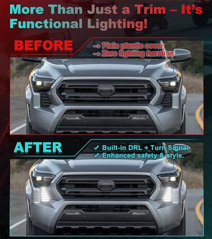 Fog Lights for 2024 2025 2026 Toyota Tacoma Accessories 4th Gen LED Front Grill Daytime Running Light Amber Turn Signals (OE Style) in Saudi Arabia