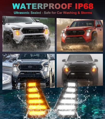 Fog Lights for 2024 2025 2026 Toyota Tacoma Accessories 4th Gen LED Front Grill Daytime Running Light Amber Turn Signals (OE Style) in Saudi Arabia