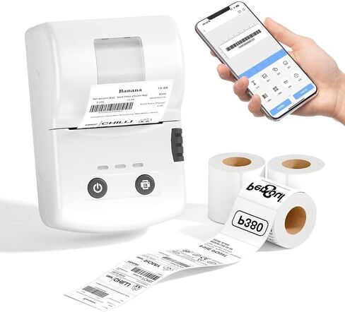 Portable Bluetooth Label Maker Machine with 3 Rolls Label Tapes Thermal Label Printer for Small Business Office School Home in Saudi Arabia