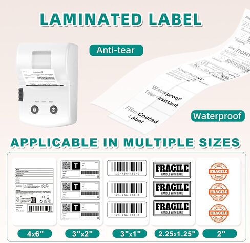 Portable Bluetooth Label Maker Machine with 3 Rolls Label Tapes Thermal Label Printer for Small Business Office School Home in Saudi Arabia