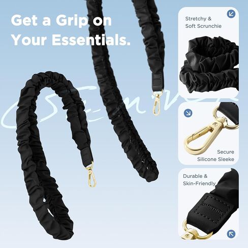 حبل Scrunchie للمعلم لشارات الهوية والمفتاح، أشرطة حبل قابلة للتمدد وقابلة للسحب للنساء وسلسلة مفاتيح المحفظة in Kuwait