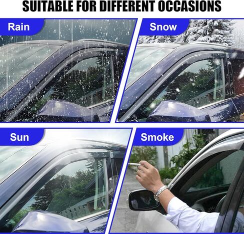 Rain Guards Window Visors Set Compatible with Toyota Grand Highlander 2024 2025 Out-Channel Vent Shades Vent Deflectors Rain Visors(4pcs) in Saudi Arabia