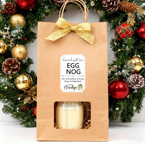 100 Pcs Homemade Eggnog Labels for Eggnog Bottles Homemade Kitchen Labels (2x3.07 Inch) in Saudi Arabia