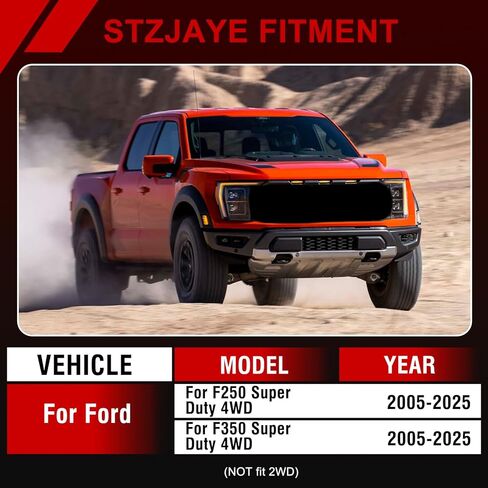 طقم رفع التسوية الأمامية مقاس 3 بوصات متوافق مع Ford F250 F350 Super Duty 4WD 2005-2023 | لا يوجد تركيب مثقاب | يناسب الإطارات مقاس 35-37 بوصة | يحافظ على ركوب OEM | 05F250-3F in Saudi Arabia