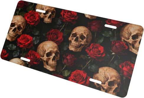 Valentine's Day Pink Love Heart Shiny Front License Plate Car Decorative License Plates Aluminum Metal Decor Accessory Novelty Vanity Tag Cover with 4 Holes for Men Women 6" X 12" in Kuwait