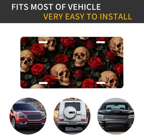 Valentine's Day Pink Love Heart Shiny Front License Plate Car Decorative License Plates Aluminum Metal Decor Accessory Novelty Vanity Tag Cover with 4 Holes for Men Women 6" X 12" in Kuwait