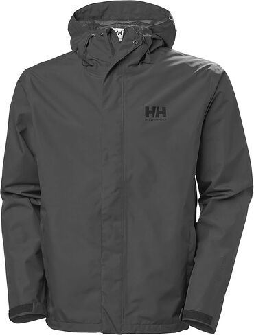 Helly Hansen Men's Seven J Waterproof Windproof Breathable Rain Jacket, 980 Ebony, XXX-Large in Saudi Arabia