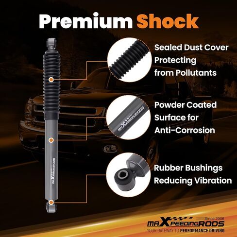 maXpeedingrods 1.5-2" Leveling Lift Kit w/Shocks for Chevy Silverado/GMC Sierra 1500 4WD 1999-2007, G1 Version in Saudi Arabia