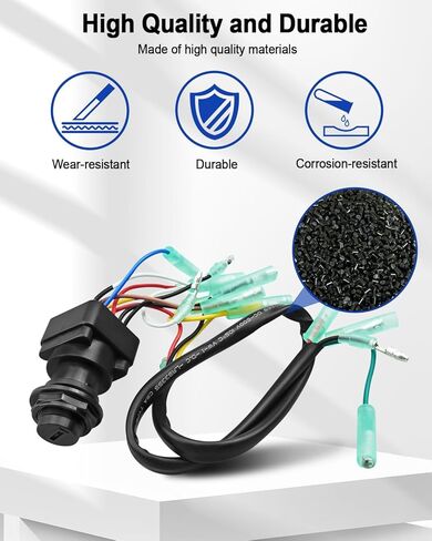 Ignition Switch Key Assembly Fit for Yamaha 2 & 4 Stroke Outboard Motors Replace 703-82510-43-00 703-82510-44-00, Main Key Remote Control Box Ignition Switch in Saudi Arabia