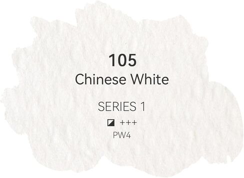 PHOENIX Professional Watercolor Paint - Single Watercolor Half Pan - Chinese White 105 in Saudi Arabia