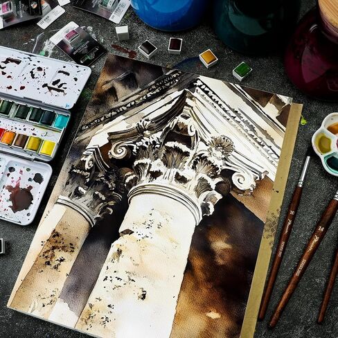 PHOENIX Professional Watercolor Paint - Single Watercolor Half Pan - Chinese White 105 in Saudi Arabia