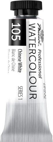 PHOENIX Professional Watercolor Paint - Single Watercolor Half Pan - Chinese White 105 in Saudi Arabia