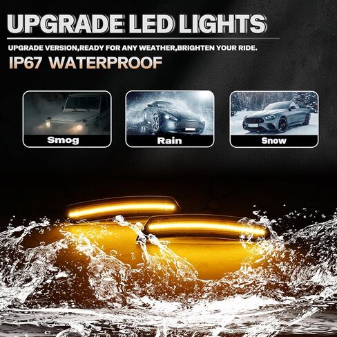 العنبر LED أضواء العلامات الجانبية لشروليه تشيفي كامارو 2016-2023 الأمامي والخلفي الحاجز الوفير Sidemarker مصباح المدخن عدسة 4 قطعة in Saudi Arabia