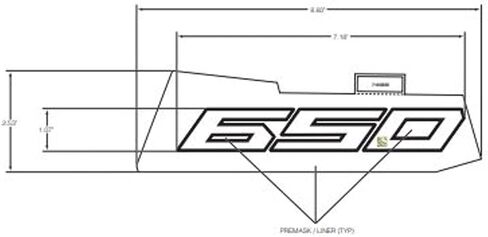 Polaris Snowmobile DECAL-FENDER,"650",RH Genuine OEM Part 7193885, Genuine OEM Part 7193885, Qty 1 in Saudi Arabia
