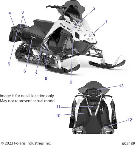 Polaris Snowmobile DECAL-FENDER,"650",RH Genuine OEM Part 7193885, Genuine OEM Part 7193885, Qty 1 in Saudi Arabia