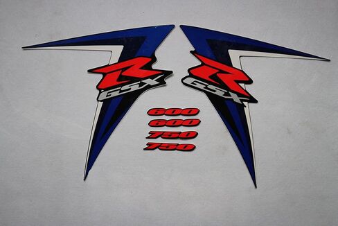 مجموعة الرسومات لـ GSX-R750 GSX-R600 K6 2006 2007 06 07 GSXR 600 750 K6 ملصق مائي حامي الديكور دراجة نارية الجسم هدية الشارات الأزرق in Saudi Arabia