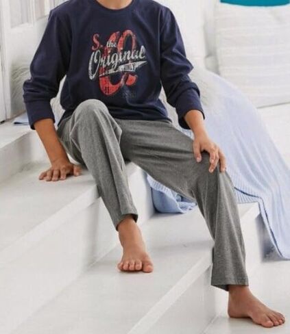 Ekouaer 2 Pack: Boys Pajamas Pants Soft Elastic Waist PJ Bottoms Comfy Lounge Long Pants with 2 Pockets in Saudi Arabia